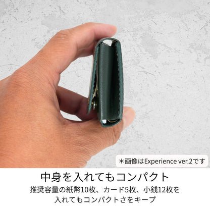 【Ex-Python】小さい財布 カードサイズ 極小ミニ財布 お札を折らずに入る 本革コンパクトウォレット