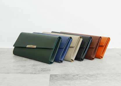 最小クラスの本革長財布 soallet｜お札を折らずに収納・超スリム大容量ミニ財布｜日本製ヌメ革財布
