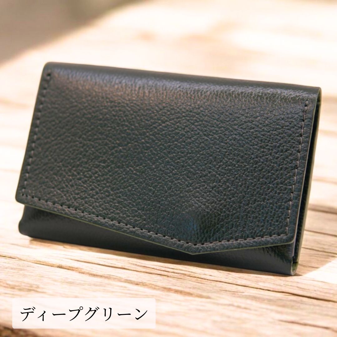 【Ex-Tone】小さい財布 カードサイズ 極小ミニ財布 お札を折らずに入る 本革コンパクトウォレット