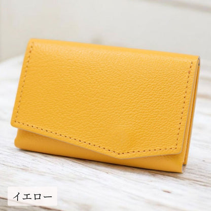 【Ex-Tone】小さい財布 カードサイズ 極小ミニ財布 お札を折らずに入る 本革コンパクトウォレット