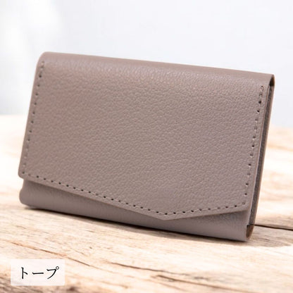 【Ex-Tone】小さい財布 カードサイズ 極小ミニ財布 お札を折らずに入る 本革コンパクトウォレット