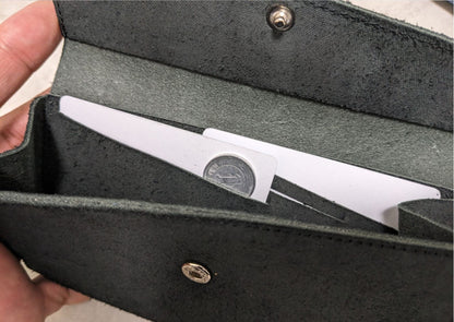 最小クラスの本革長財布 soallet｜お札を折らずに収納・超スリム大容量ミニ財布｜日本製ヌメ革財布