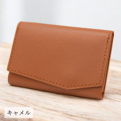 【Ex-Tone】小さい財布 カードサイズ 極小ミニ財布 お札を折らずに入る 本革コンパクトウォレット
