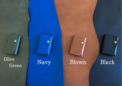 【Experience ver.1】小さい財布 カードサイズ 極小ミニ財布 お札を折らずに入る 本革コンパクトウォレット