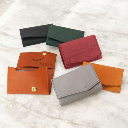 【Ex-Retro】(new color)小さい財布 カードサイズ 極小ミニ財布 お札を折らずに入る 本革コンパクトウォレット