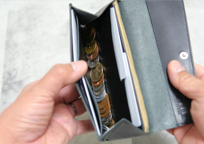 最小クラスの本革長財布 soallet｜お札を折らずに収納・超スリム大容量ミニ財布｜日本製ヌメ革財布