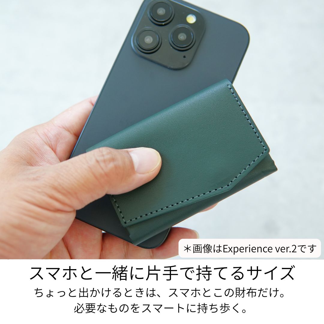 【Ex-Python】小さい財布 カードサイズ 極小ミニ財布 お札を折らずに入る 本革コンパクトウォレット
